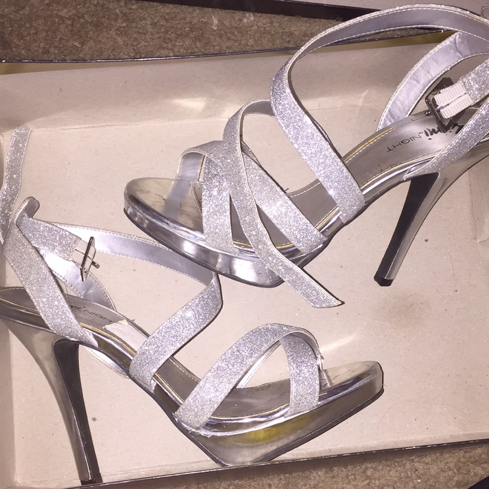 Glitter heel platforms